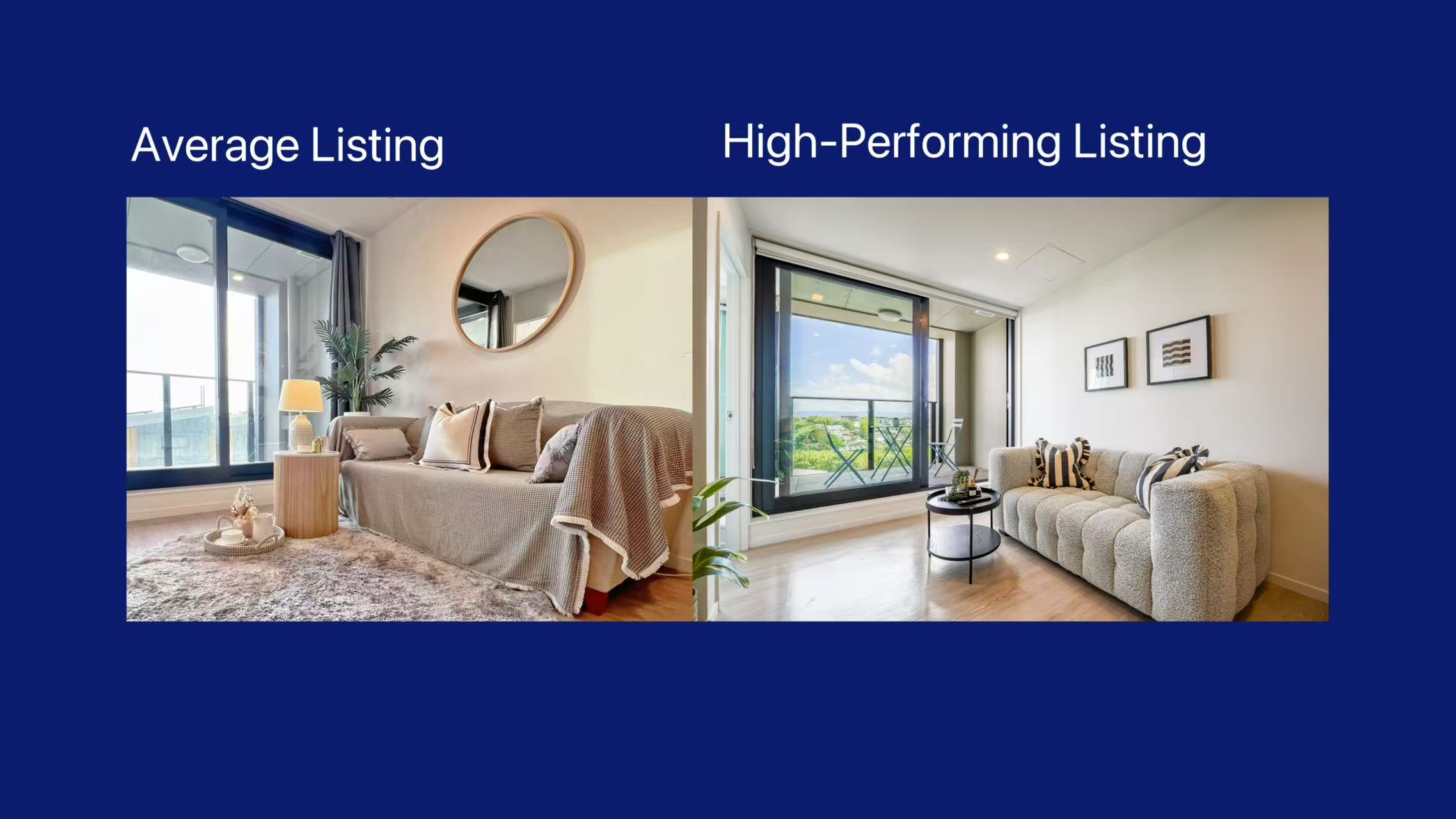 Average Airbnb listing vs high-performing Airbnb property in Auckland